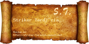 Striker Terézia névjegykártya